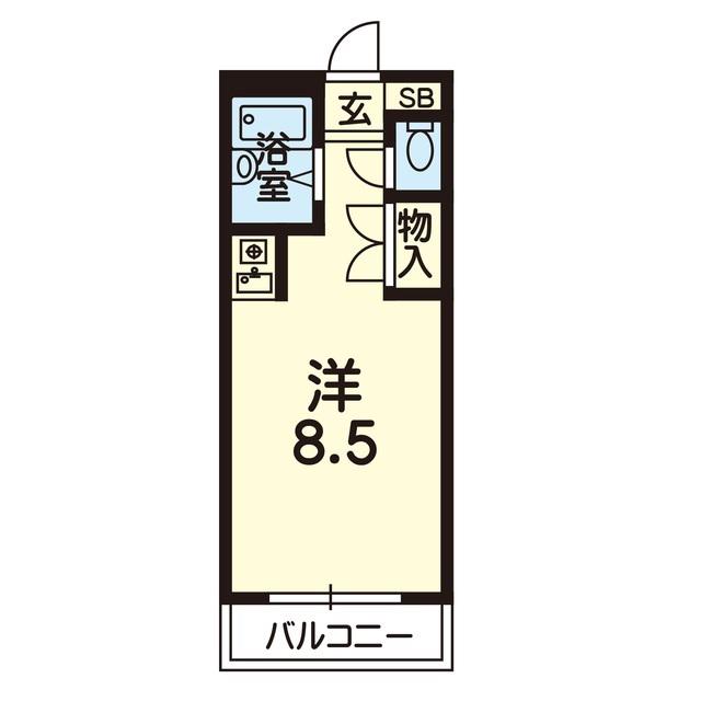 フォルム熊大前(ワンルーム/2階)の間取り写真