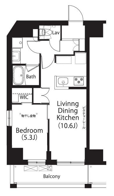 フレンシア文京関口(1LDK/2階)の間取り写真