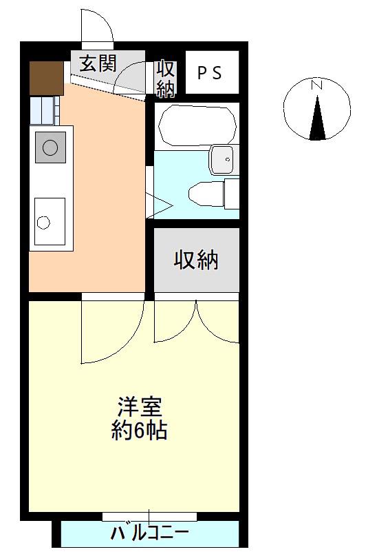 エスプローネ番町(1K/3階)の間取り写真
