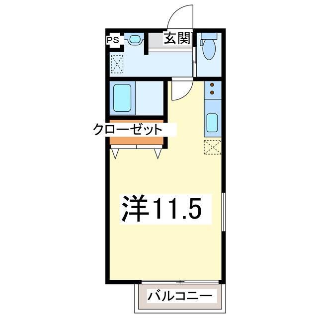 グリーンヒルズ勝浦(ワンルーム/2階)の間取り写真