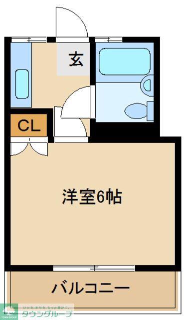 アメニティー美園(1K/1階)の間取り写真