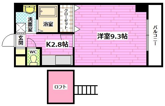 レジデンス99(1K/3階)の間取り写真