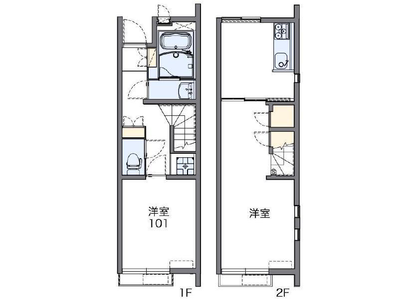 レオネクスト日吉原II(1LDK/1階)の間取り写真