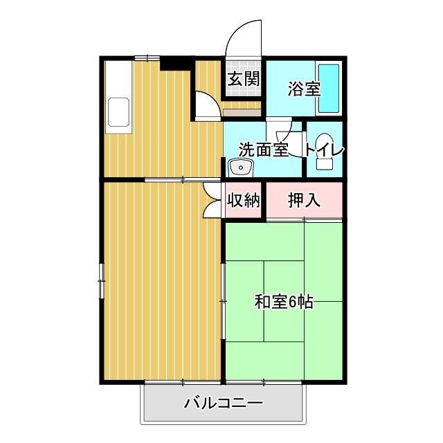 ストークホーム VI(2K/1階)の間取り写真