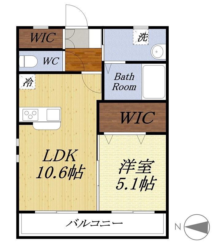 インフィニティ(1LDK/3階)の間取り写真
