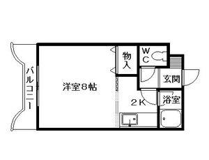 カンパ-ナ平岸(1K/4階)の間取り写真