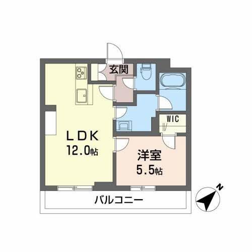 べレオJ(1LDK/3階)の間取り写真