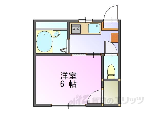 フレグランス京町(1K/1階)の間取り写真