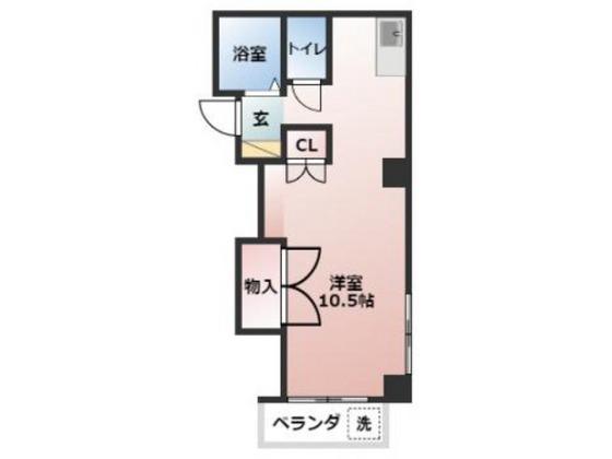 メゾン富田町(ワンルーム/6階)の間取り写真