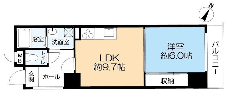 ヴィヴラサンク(1LDK/10階)の間取り写真