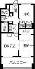 J1すすきのビル(2DK/5階)の間取り写真