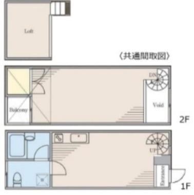 ラフォーレK1(1DK/2階)の間取り写真