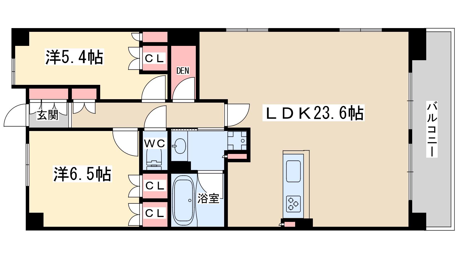 あわーず(2LDK/14階)の間取り写真