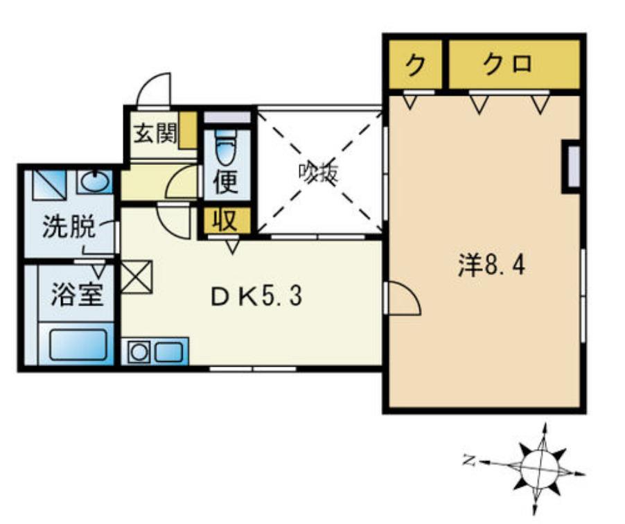 バンブー清澄白河(1DK/5階)の間取り写真