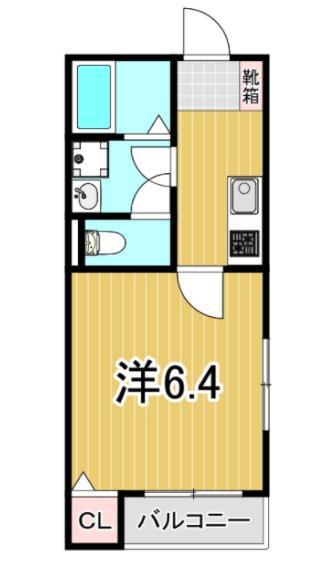 VILLA AVENIR(1K/1階)の間取り写真