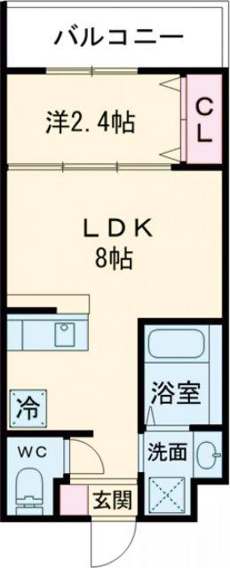 リアコート千里丘2ノース(1LDK/2階)の間取り写真