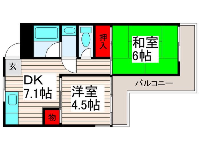 サンライズマンション(2DK/3階)の間取り写真
