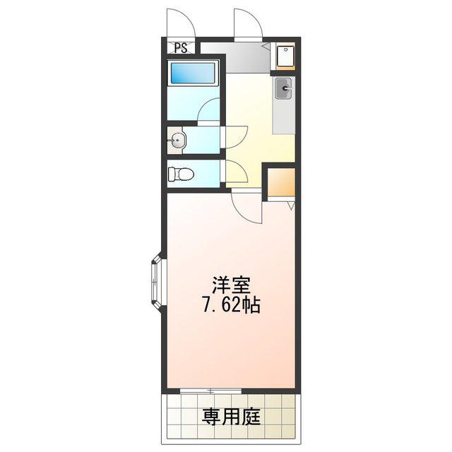 サニーコート日根野(1K/2階)の間取り写真