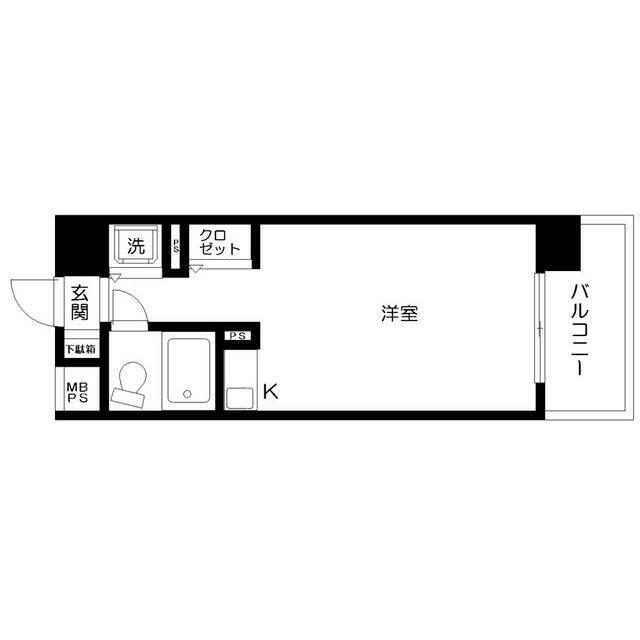 日神パレス平和島(ワンルーム/4階)の間取り写真