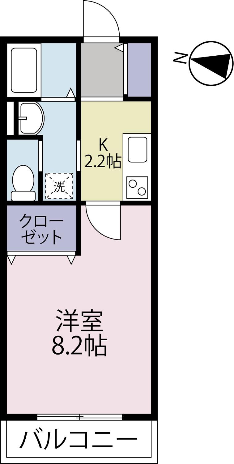 多摩川ハウス(1K/3階)の間取り写真