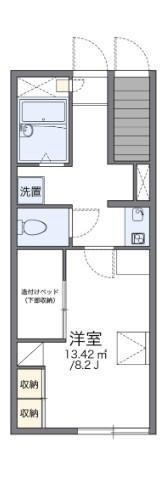 レオパレス高月(1K/1階)の間取り写真