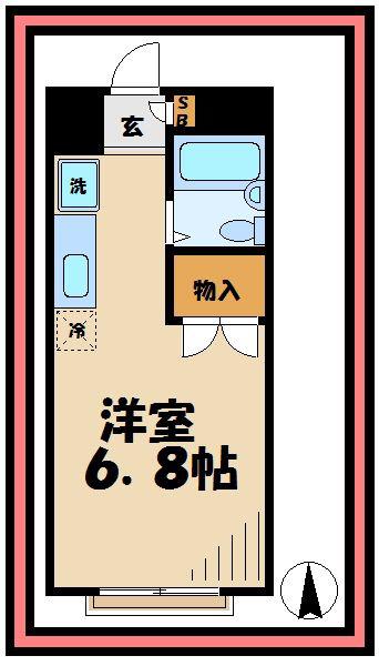 サンワードヨシザワ(ワンルーム/1階)の間取り写真