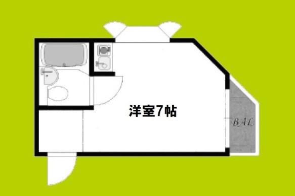 クイーンズコート緑橋(ワンルーム/2階)の間取り写真