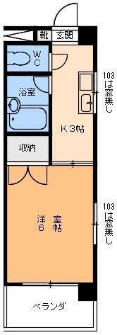 LIEN リアン(1K/1階)の間取り写真