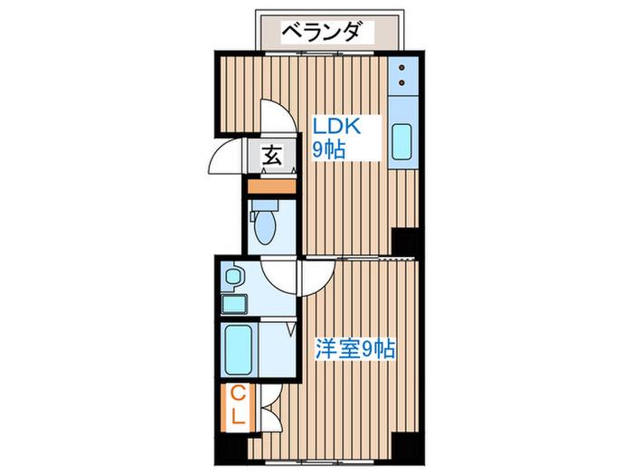 ラ・シープラット(1LDK/5階)の間取り写真