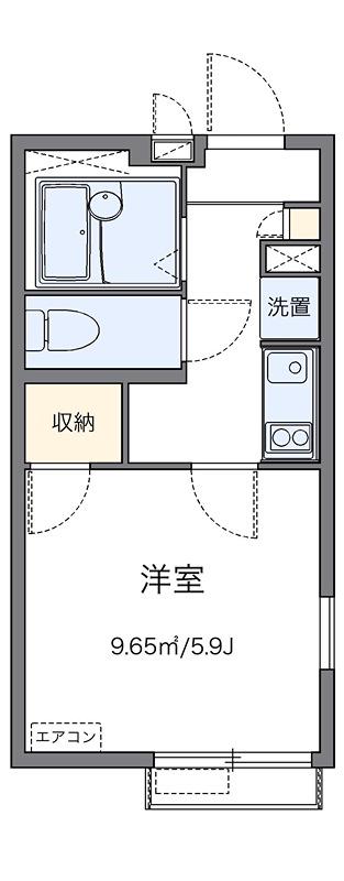 WAGANSE B(1K/1階)の間取り写真