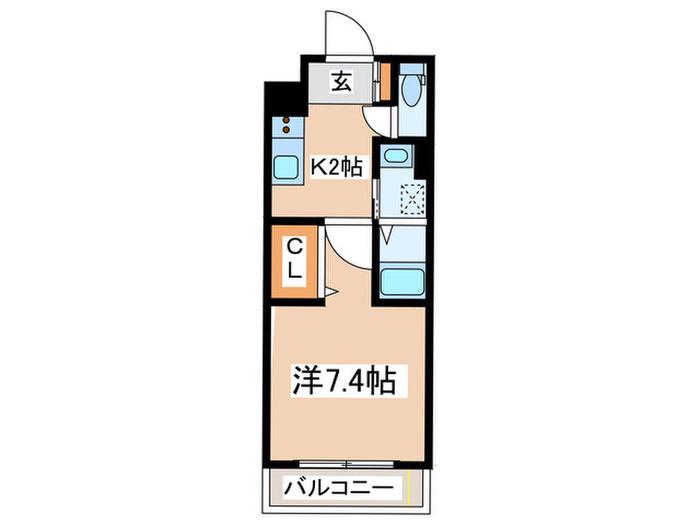 EVER PRESENT(1K/4階)の間取り写真