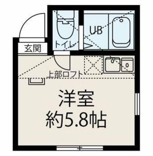 ユナイト星川ライナス(ワンルーム/2階)の間取り写真