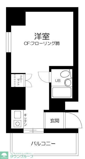 トップルーム新宿公園第2(ワンルーム/9階)の間取り写真