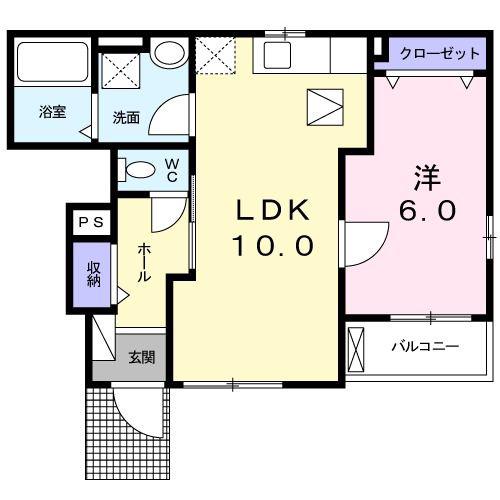 グレイス ガーデン(1LDK/1階)の間取り写真