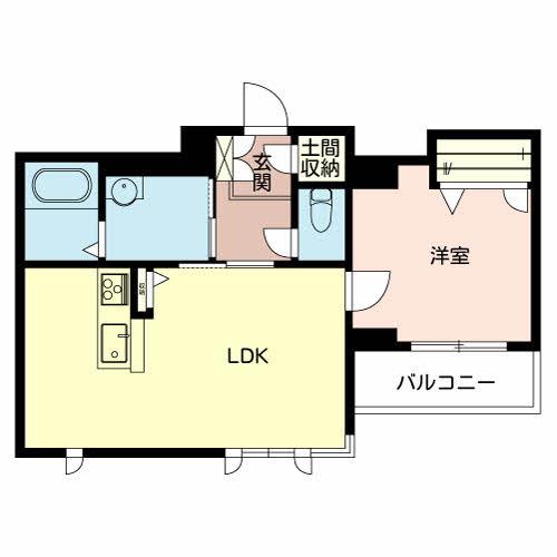モア・モリ・メゾン(1LDK/2階)の間取り写真