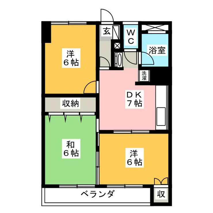 蓮見マンション 3階階 間取り