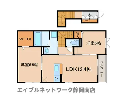 THE RUMAH NAKAYA(2LDK/2階)の間取り写真