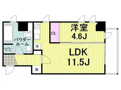 スタジオフラット鶴見中央(1LDK/7階)の間取り写真