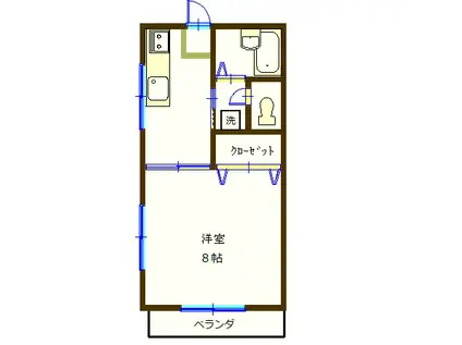 さんのうハイツ(1K/2階)の間取り写真