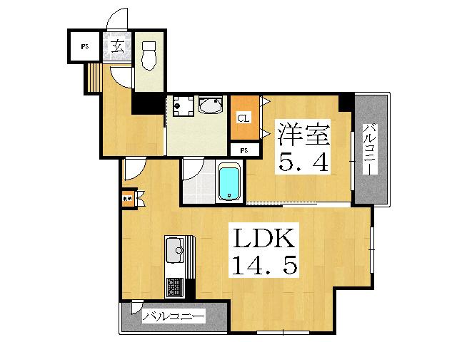 ブエナビスタ長居(1LDK/7階)の間取り写真