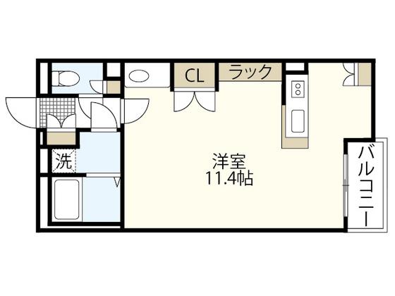 レオネクストソシアル(ワンルーム/2階)の間取り写真