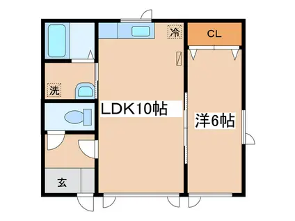 NO.5ハーバシティー浦見(1LDK/2階)の間取り写真