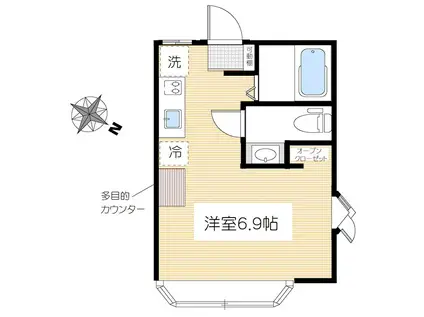 アパートメント善福寺(ワンルーム/2階)の間取り写真