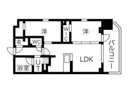 NSパークレジデンス新宿御苑(2LDK/12階)の間取り写真