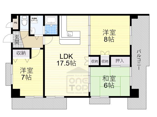 アビタシオンⅡ(3LDK/2階)の間取り写真