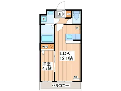 メゾンド桜(1LDK/1階)の間取り写真