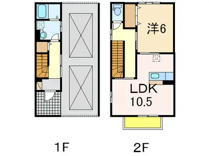 メゾンベール(1LDK/1階)の間取り写真