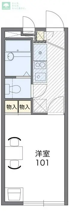 レオパレス篠崎LA1 1階階 間取り