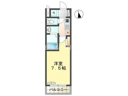 アーバンポイント豊田(1K/9階)の間取り写真