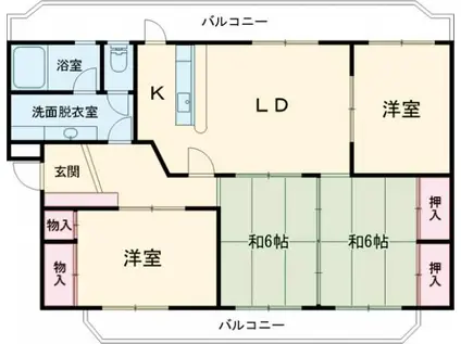 メゾン・ド・太田(4LDK/1階)の間取り写真